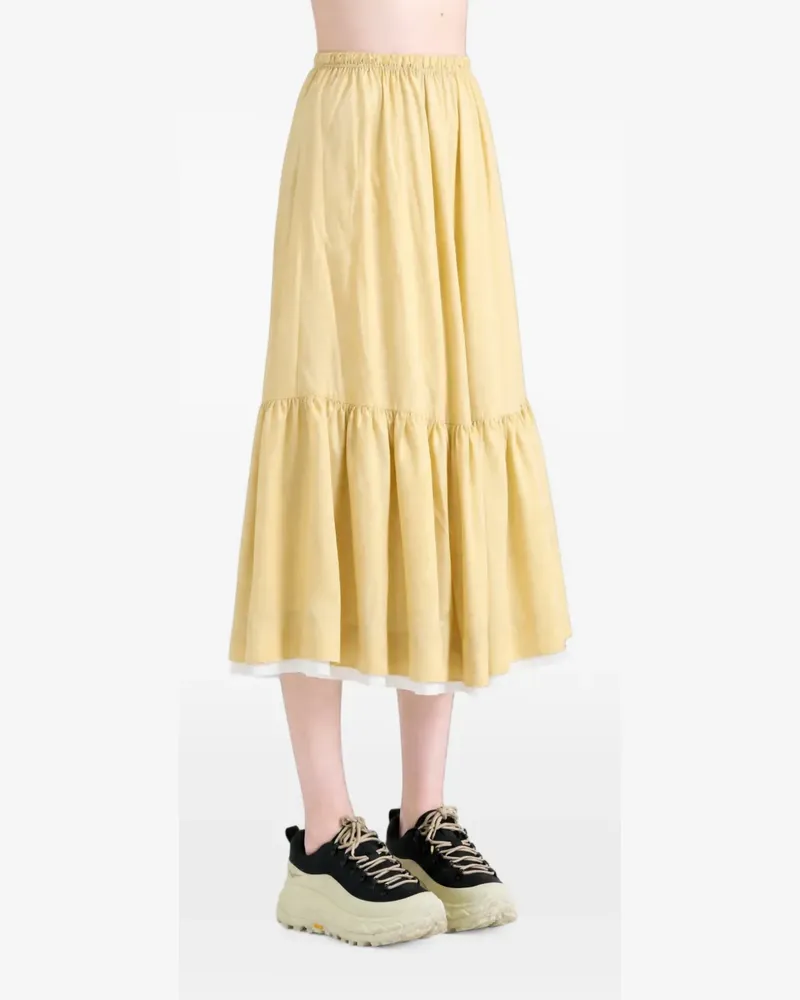 Paloma Wool Lamin ruffled tiered midi skirt - Gelb Gelb