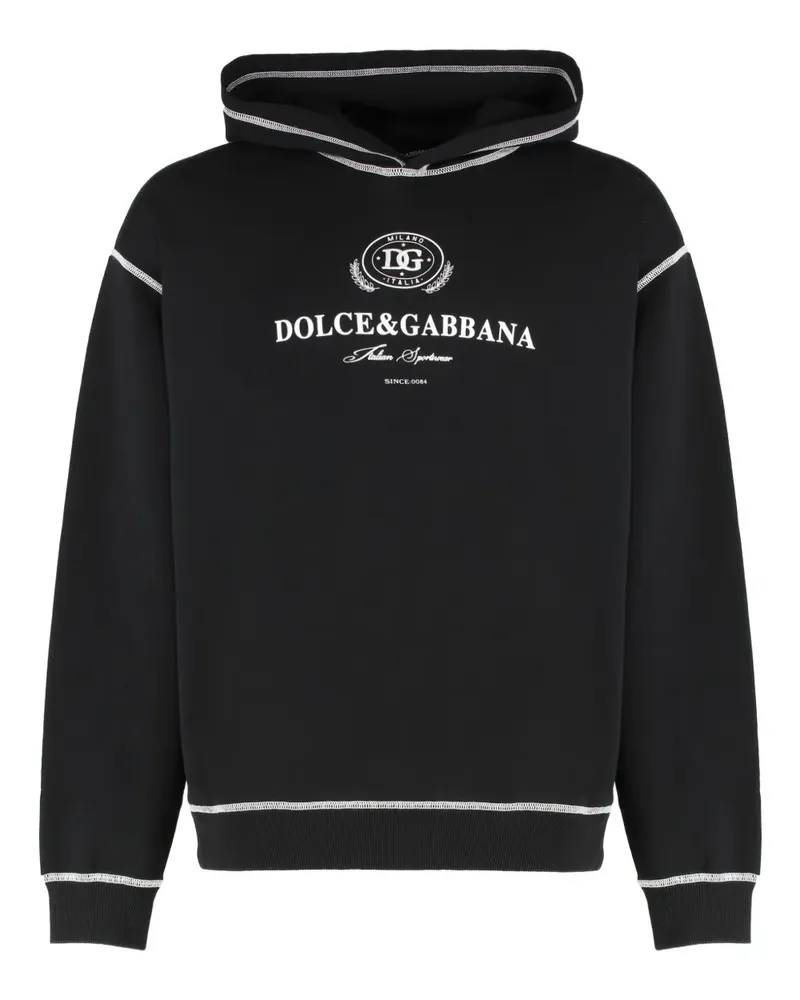 Dolce & Gabbana Hoodie mit Logo-Print - Schwarz Schwarz