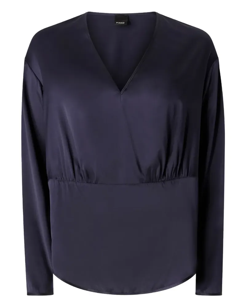 Pinko Frisella Bluse mit V-Ausschnitt - Blau Blau