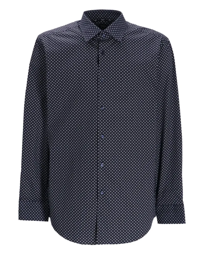 HUGO BOSS Hemd mit Polka Dots - Schwarz Schwarz