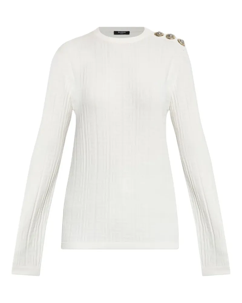Balmain Pullover mit Knöpfen - Nude Nude