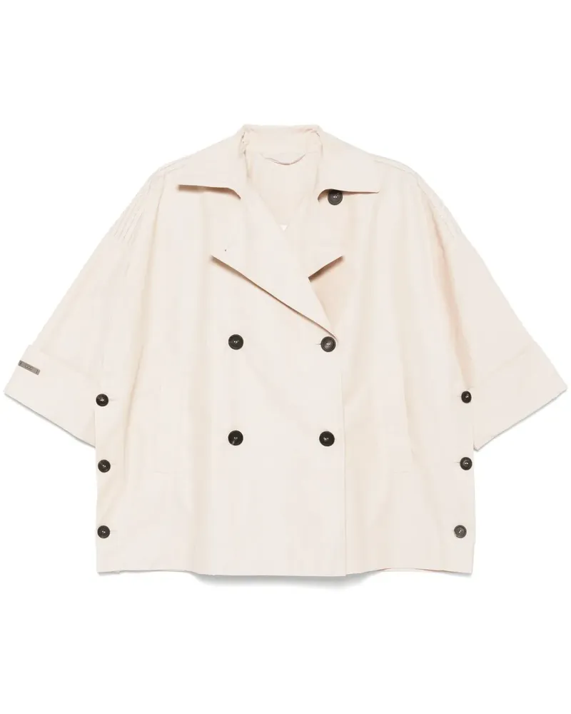 Peserico Trenchcoat mit Perlendetail - Nude Nude