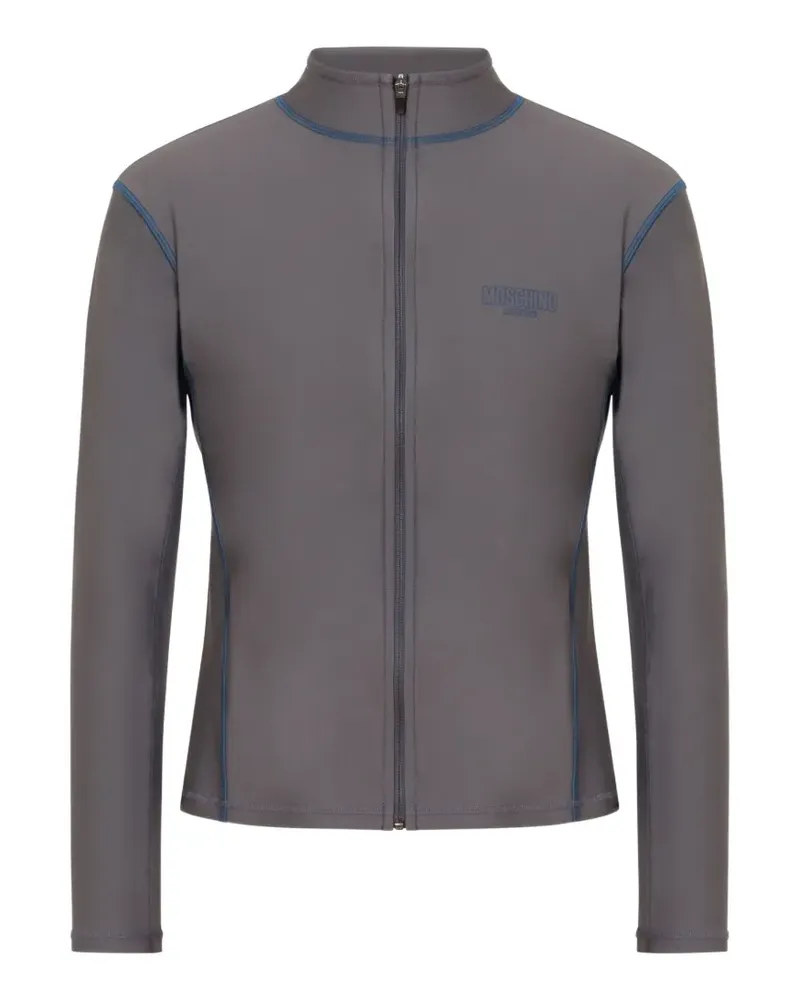 Moschino zip-up long-sleeve sweater - Grau Grau