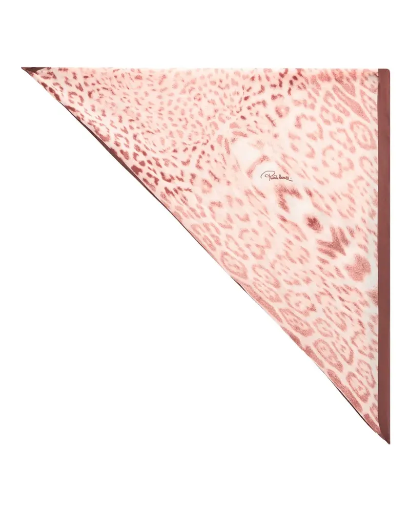 Roberto Cavalli Schal mit Leopardenprint - Rosa Rosa