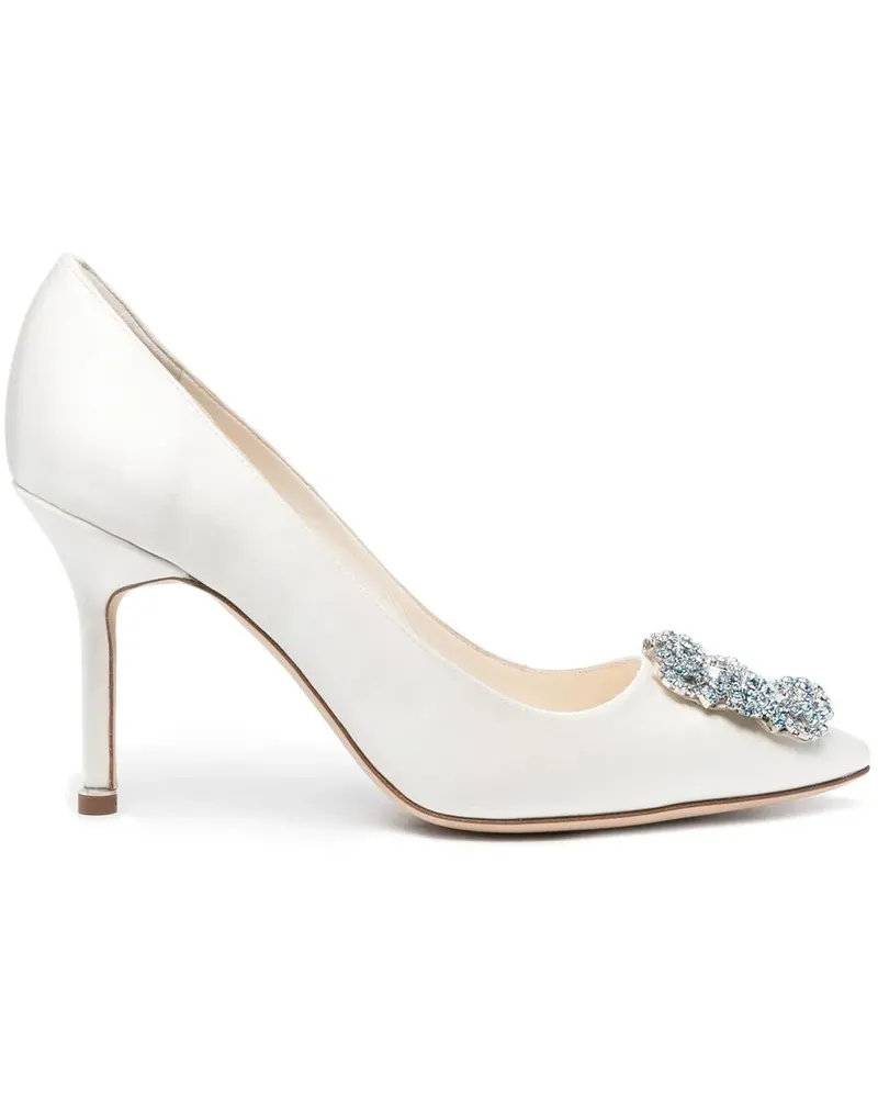 Manolo Blahnik Hangisi Pumps 95mm - Weiß Weiß