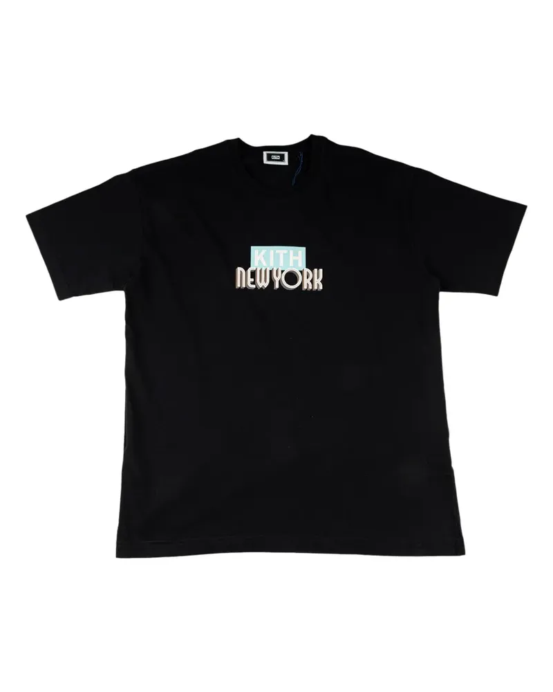 KITH T-Shirt mit Logo-Print - Schwarz Schwarz