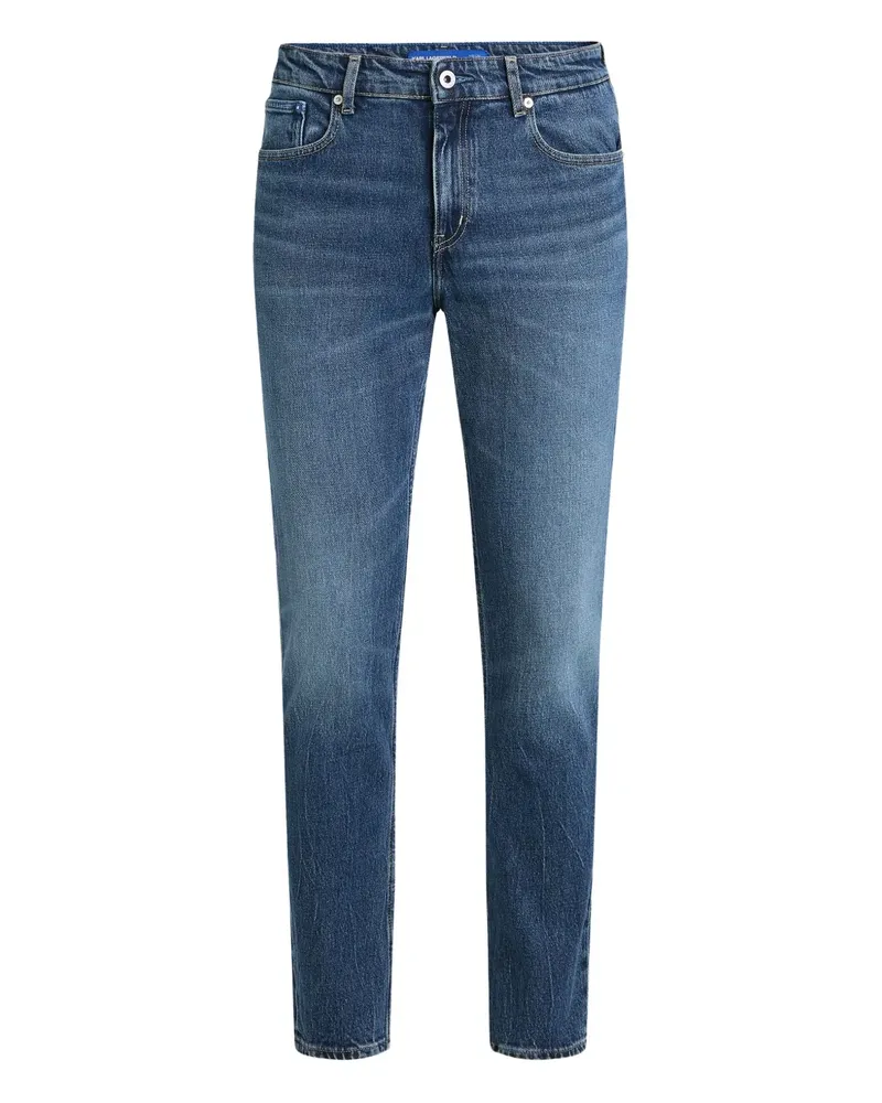 Karl Lagerfeld Jeans mit Logo-Schild - Blau Blau