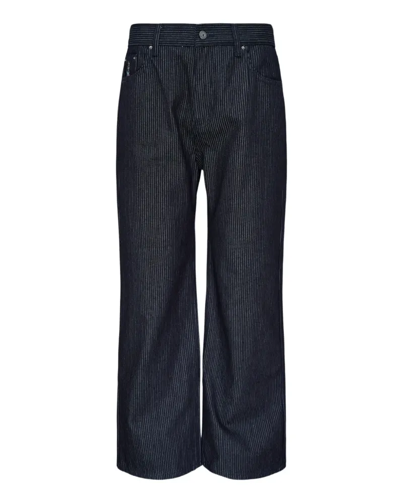 KidSuper Nadelstreifenhose mit Vogel-Patch - Blau Blau