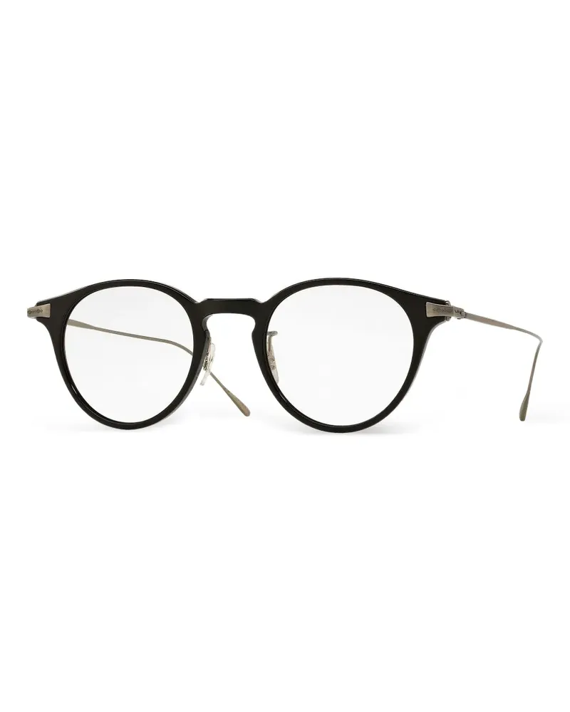 Oliver Peoples Brille mit rundem Gestell - Schwarz Schwarz