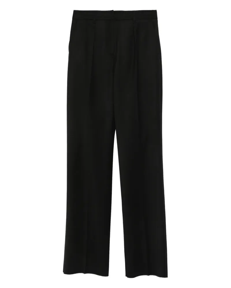 Max Mara Hose mit Falten - Schwarz Schwarz