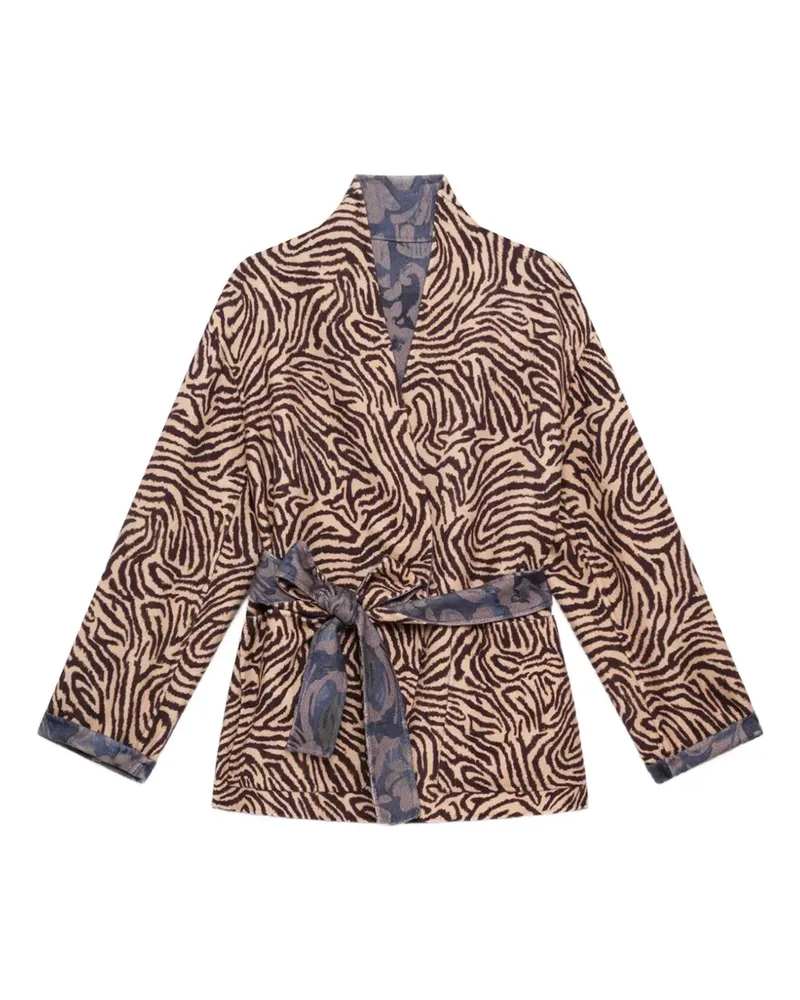 Maliparmi Double Trouble Jacke mit Zebra-Print - Nude Nude