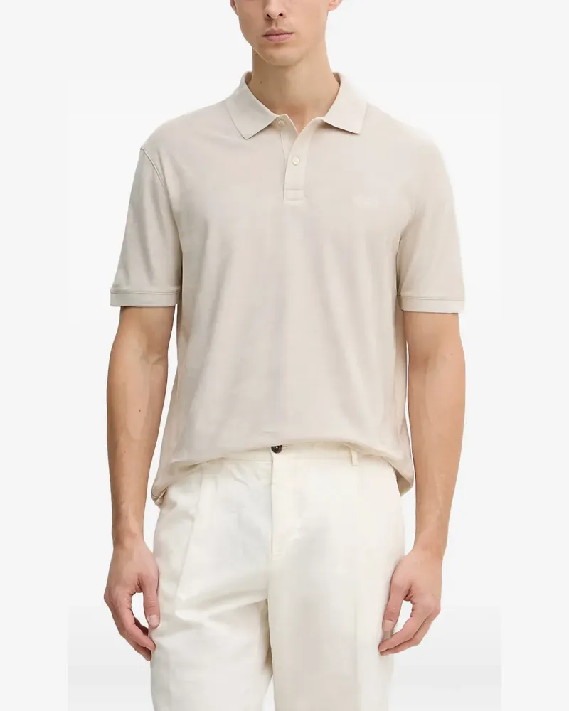 Guess floral-jacquard polo shirt - Nude Nude