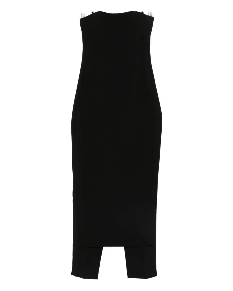 Pinko Schulterfreier Jumpsuit mit Schlitz - Schwarz Schwarz