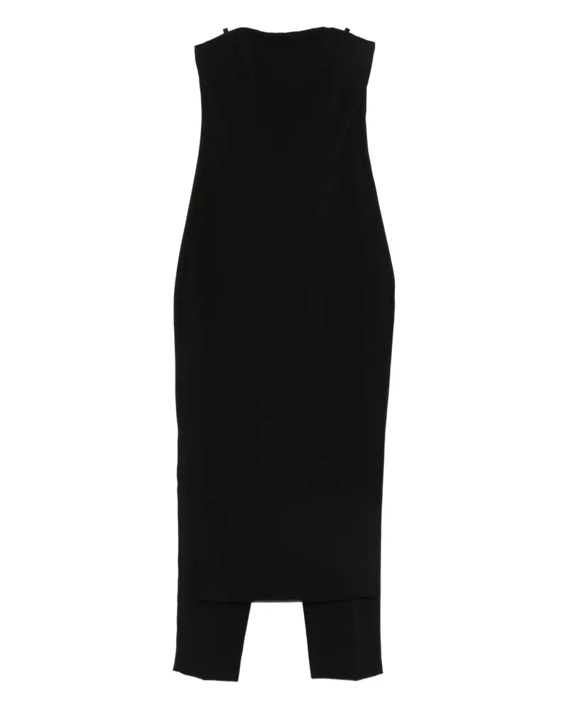 Pinko Schulterfreier Jumpsuit mit Schlitz - Schwarz Schwarz