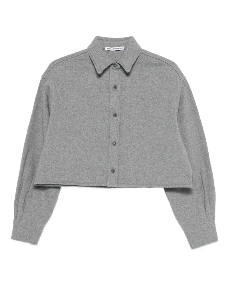 Alexander Wang buttoned cropped top - Grau Grau