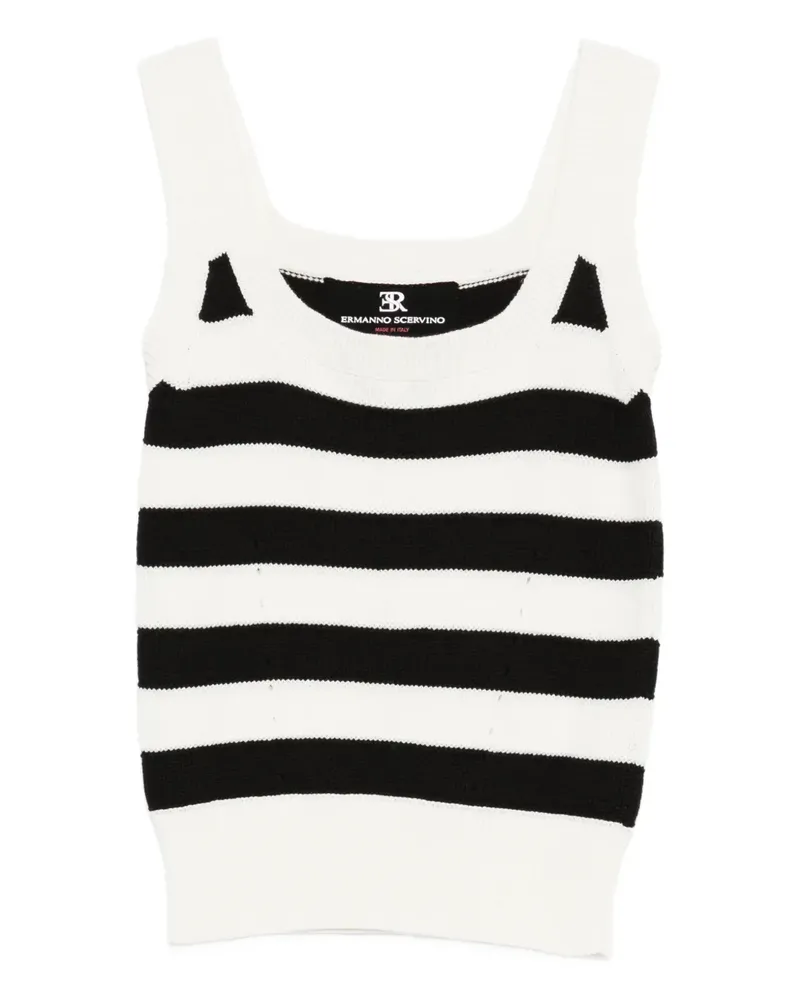 Ermanno Scervino striped top - Weiß Weiß