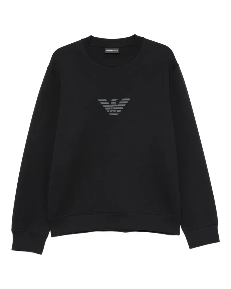 Emporio Armani Pullover mit Logo-Patch - Blau Blau