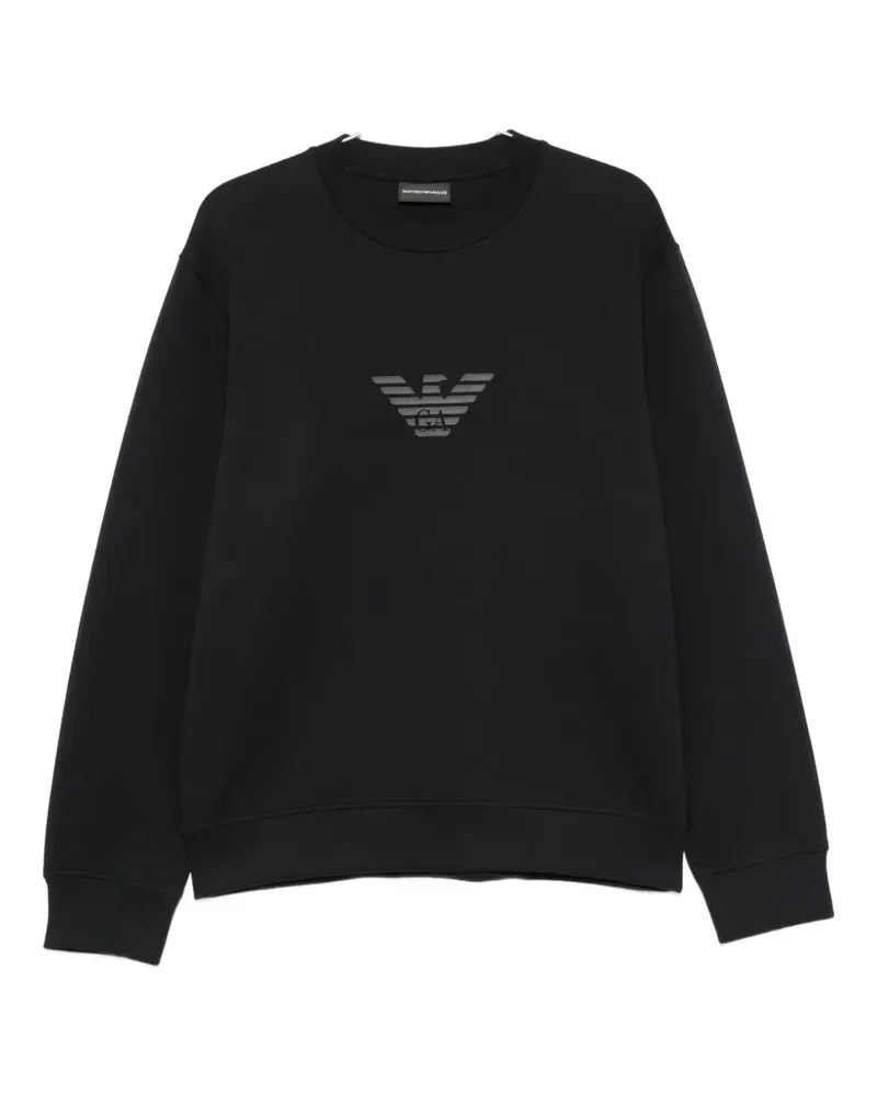 Emporio Armani logo-patch sweater - Blau Blau
