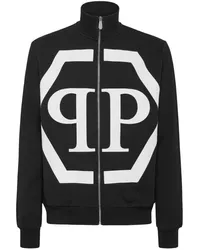 Philipp Plein Sweatshirt mit Hexagon-Print Schwarz