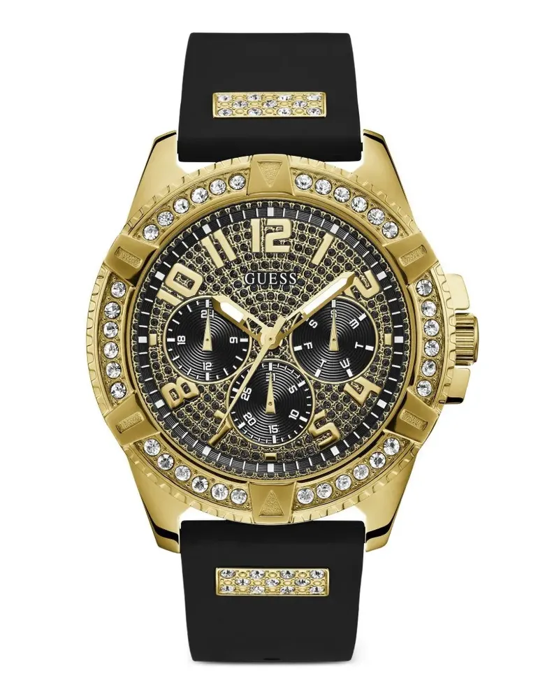Guess Frontier Armbanduhr mit Kristallen 48mm - Schwarz Schwarz