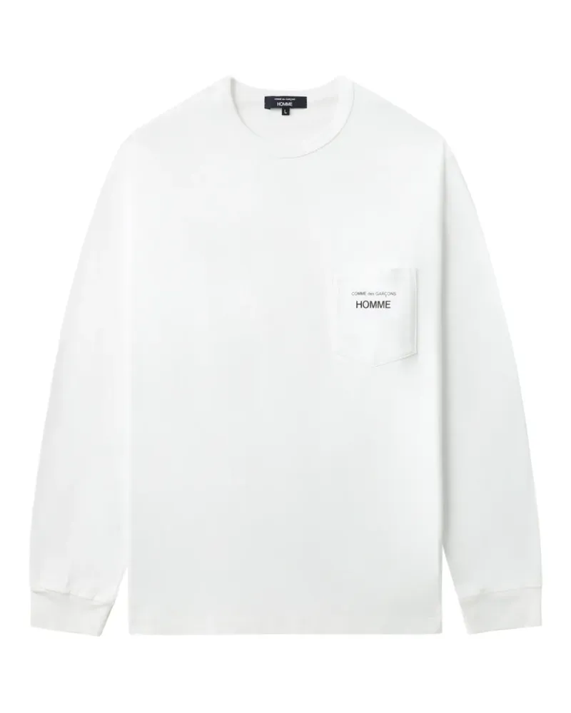 Comme des Garçons T-Shirt mit Logo-Print - Weiß Weiß
