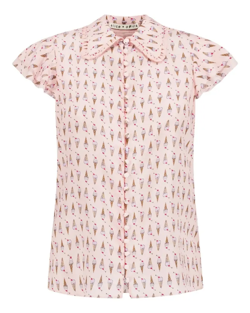 Alice + Olivia Bluse mit Eiscreme-Print - Rosa Rosa