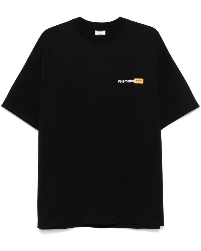 VETEMENTS T-Shirt mit Logo-Print - Schwarz Schwarz
