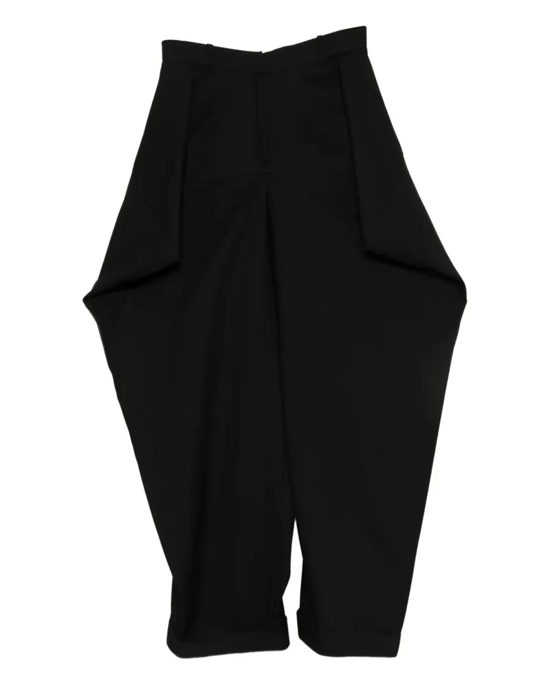 Viktor & Rolf Wollhose mit Falten - Schwarz Schwarz