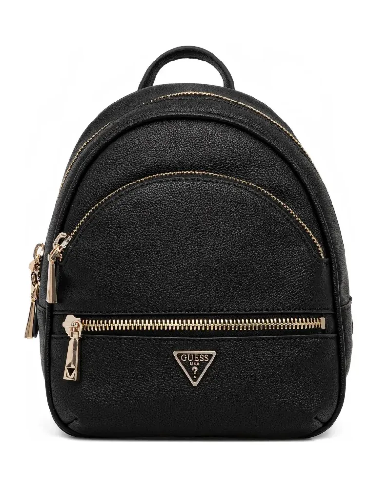 Guess Rucksack mit Logo-Schild - Schwarz Schwarz