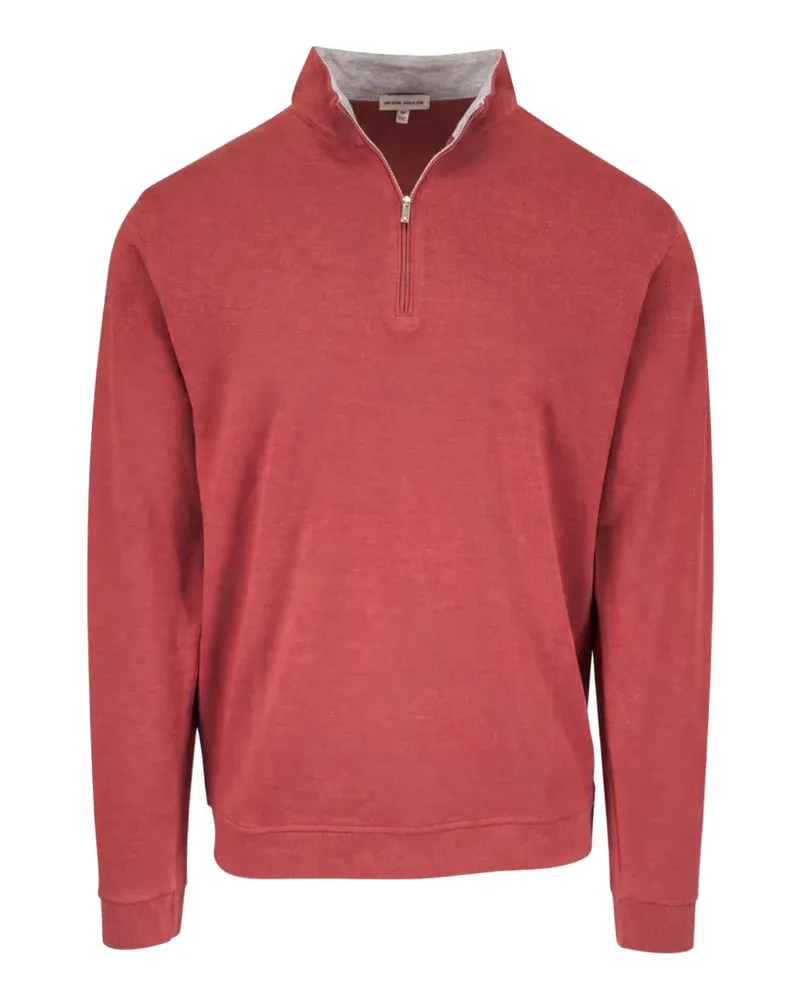 Peter Millar Pullover mit kurzem Reißverschluss - Rot Rot