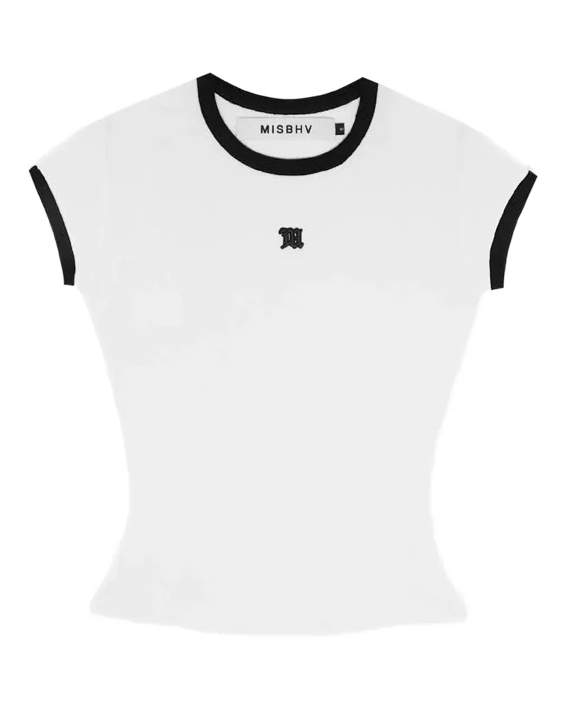 MISBHV logo-embroidered T-shirt - Weiß Weiß