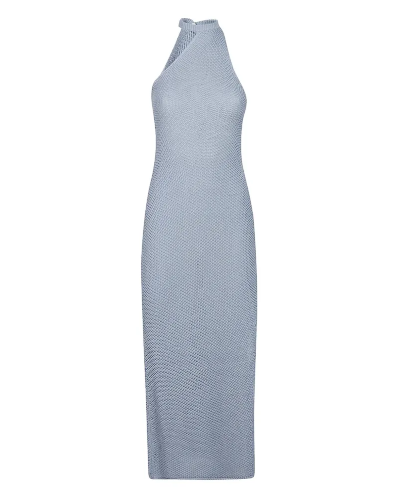 Canessa halterneck knitted midi dress - Blau Blau