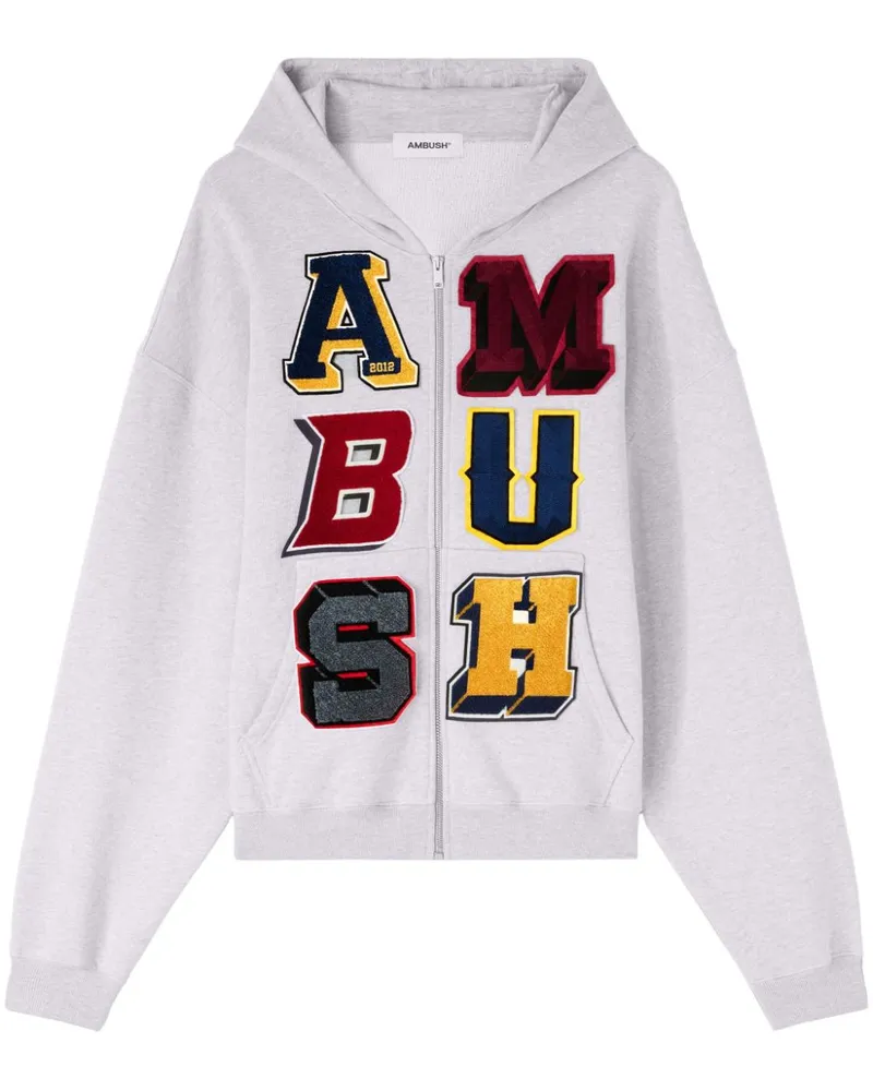 AMBUSH Kapuzenjacke mit Logo-Patch - Grau Grau
