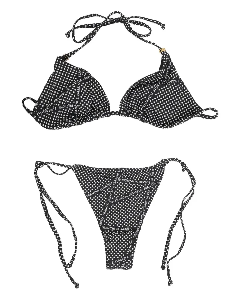 Elisabetta Franchi Bikini mit Polka Dots - Schwarz Schwarz