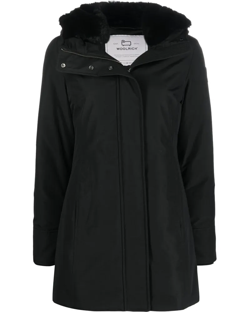 Woolrich Bow Bridge Parka mit abnehmbaren Faux Fur - Schwarz Schwarz