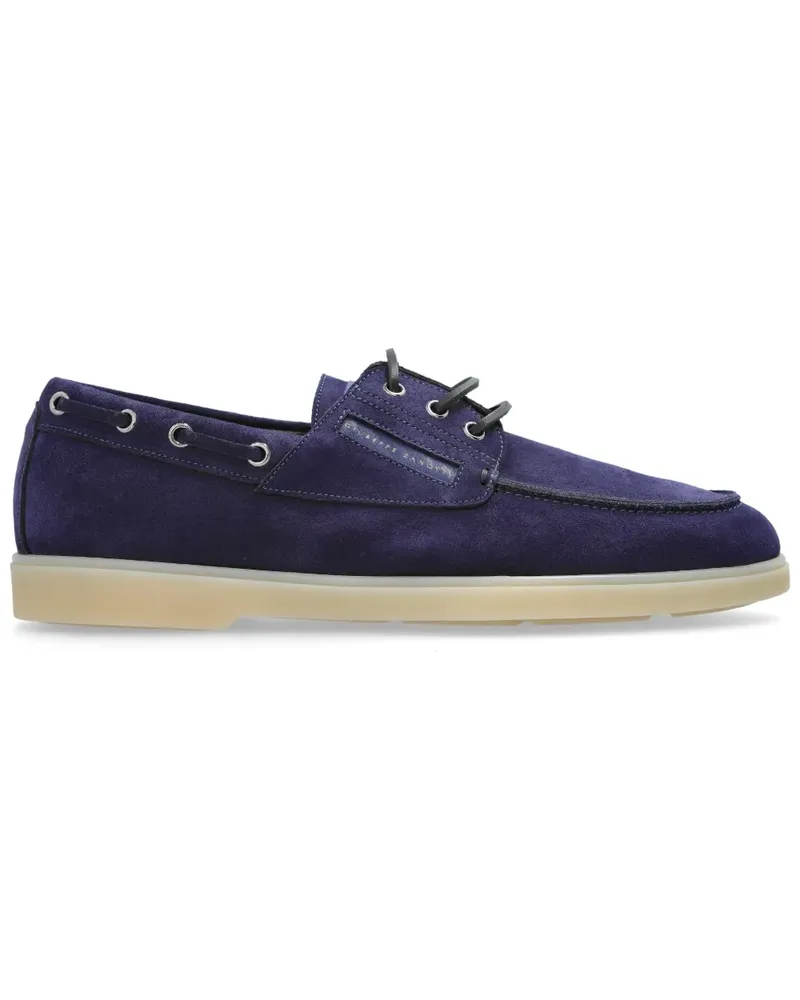 Giuseppe Zanotti Segelschuhe aus Wildleder - Blau Blau