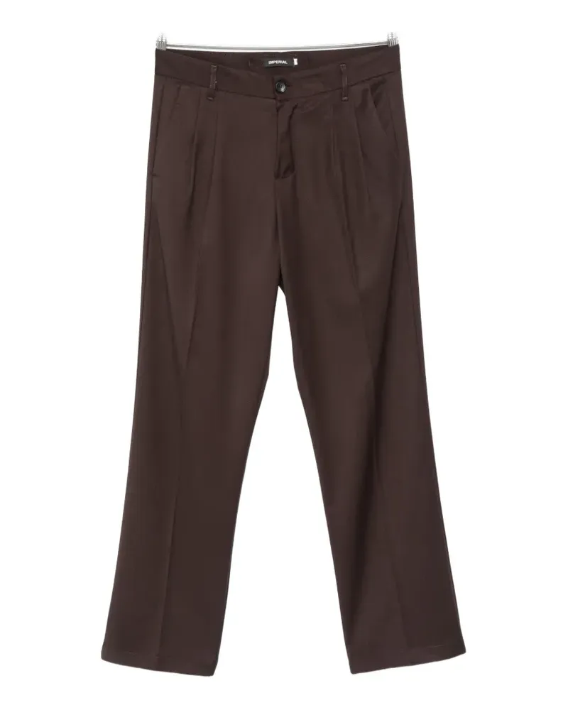 IMPERIAL pleated straight-leg trousers - Braun Braun
