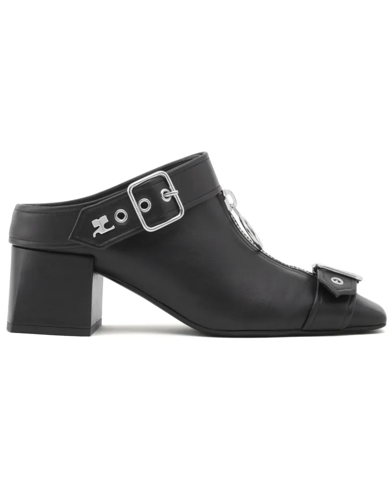 Courrèges Gogo Mules 55mm - Schwarz Schwarz