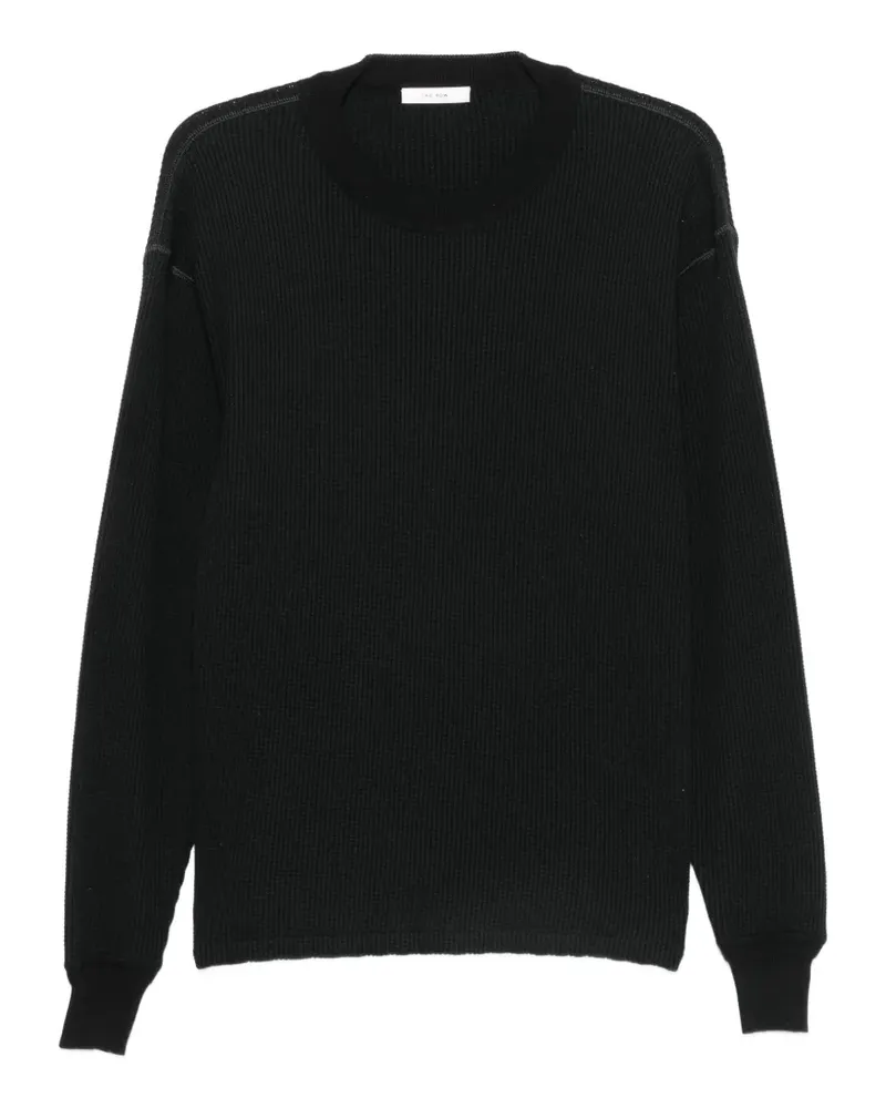 The Row Masaki Pullover mit Waffelstrick-Muster - Schwarz Schwarz