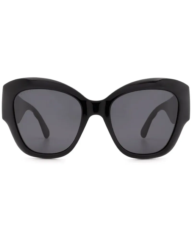 Gucci GG0808S' Sonnenbrille im Oversized-Design - Schwarz Schwarz
