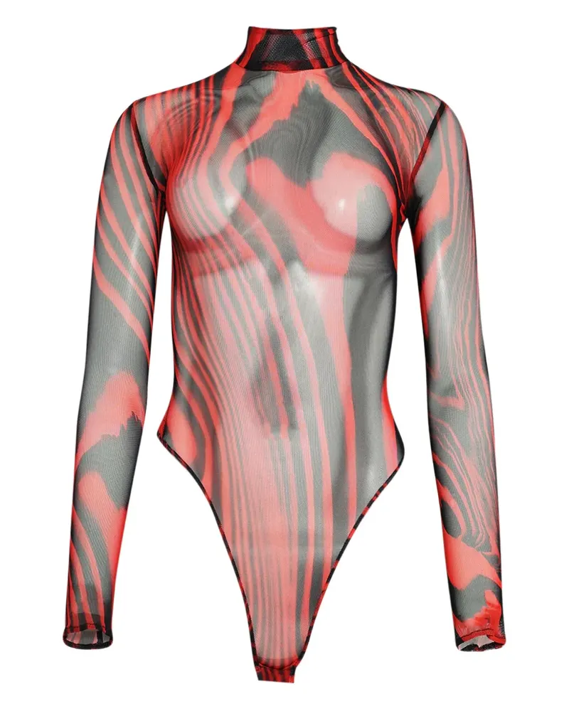 David Koma Body mit Print - Rot Rot