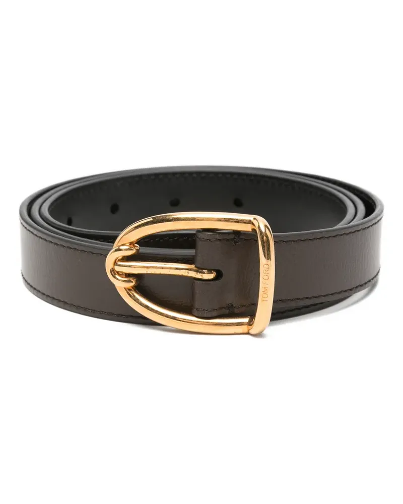 Tom Ford logo-engraved buckle belt - Braun Braun
