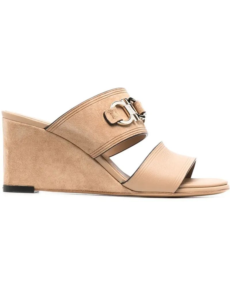 Ferragamo Chaim Mules 75mm - Nude Nude