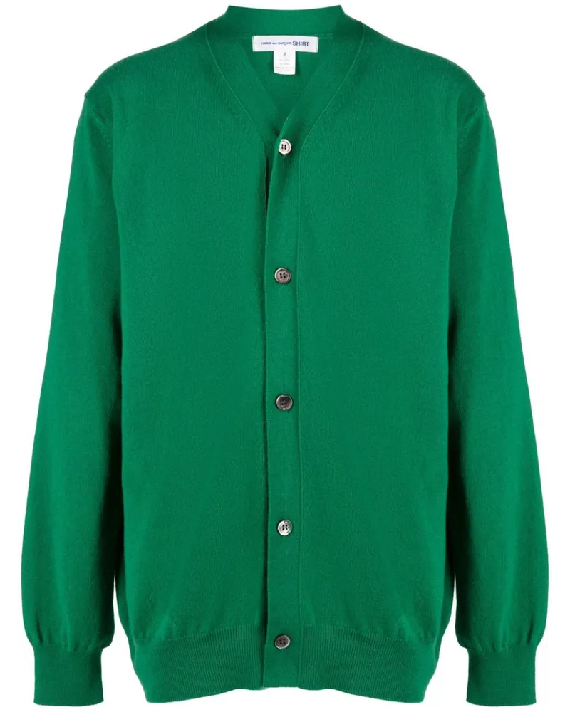 Comme des Garçons Cardigan mit V-Ausschnitt - Grün Grün