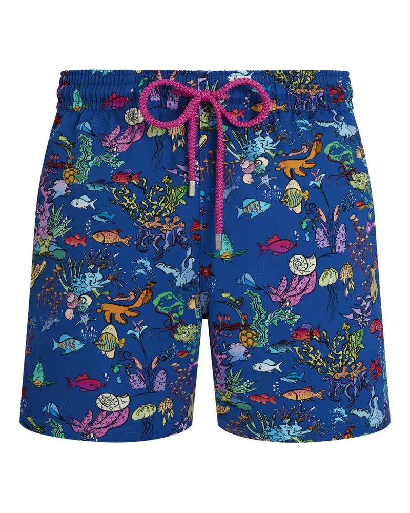 Vilebrequin Aquarium drawstring-fastening swim shorts - Blau Blau