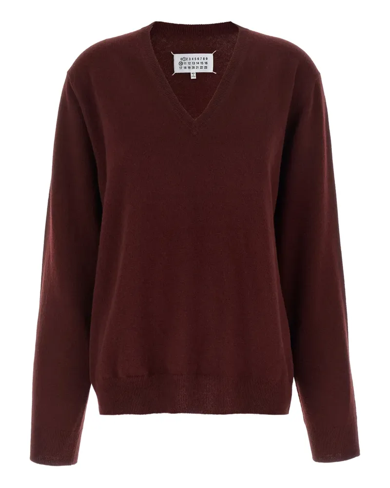 Maison Margiela chain knitted V-neck sweater - Rot Rot