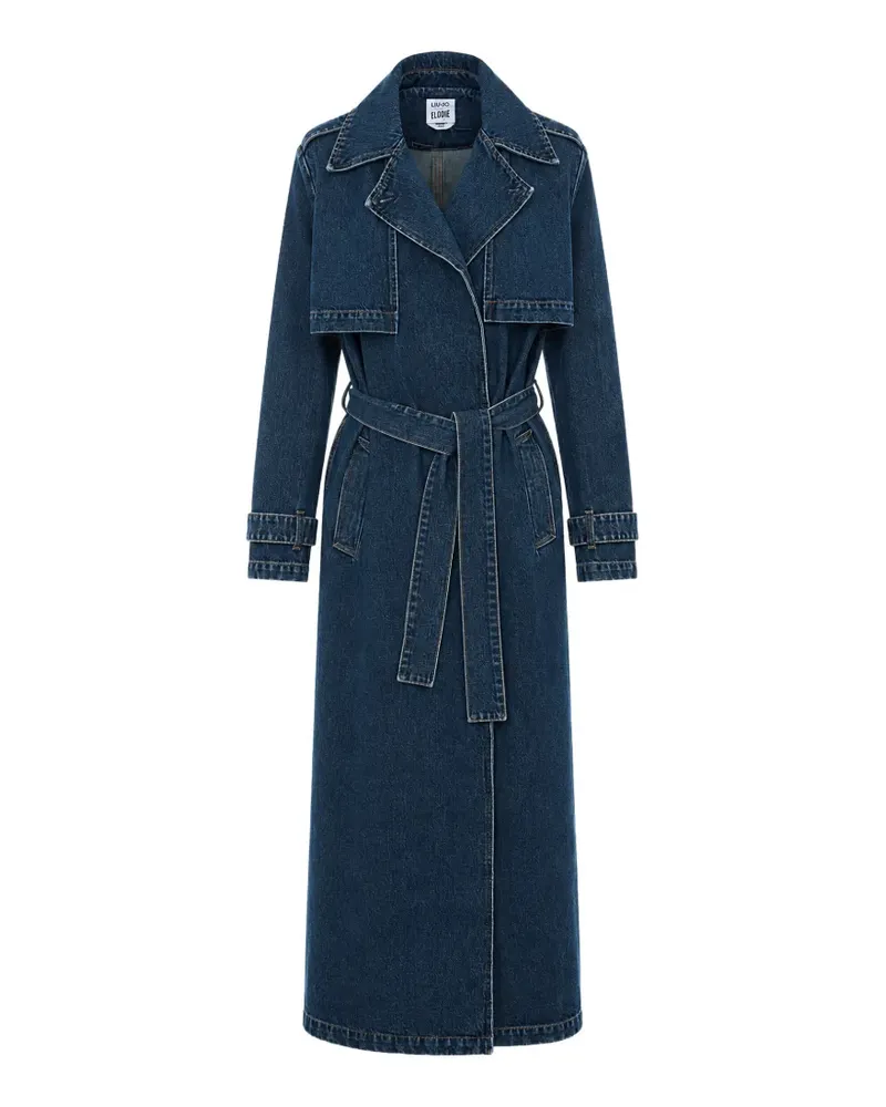 Liu Jo belted denim trench coat - Blau Blau