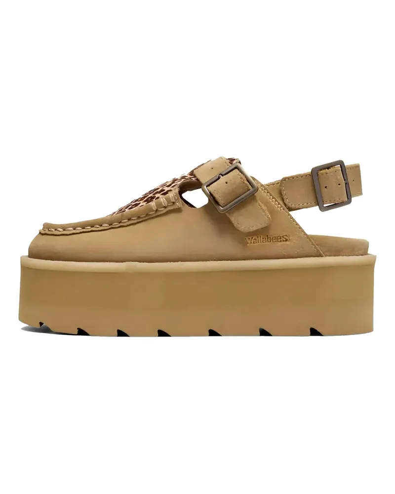 Clarks Meare Easy leopard-print sandals - Nude Nude
