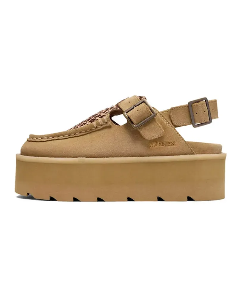 Clarks Meare Easy leopard-print sandals - Nude Nude