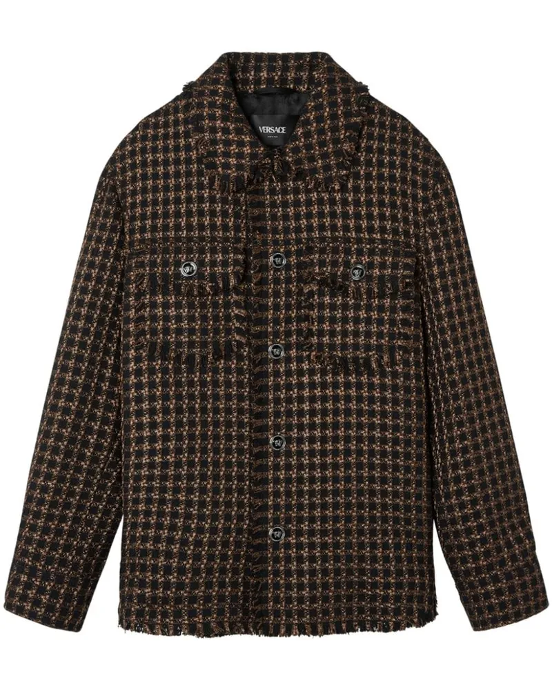 Versace Karierte Hemdjacke - Braun Braun